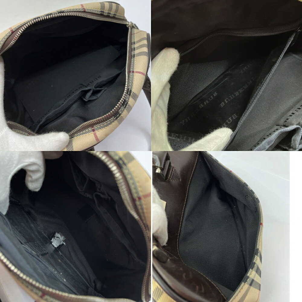 Burberry Boston Bag Beige Tan Check - Picture 7 of 8